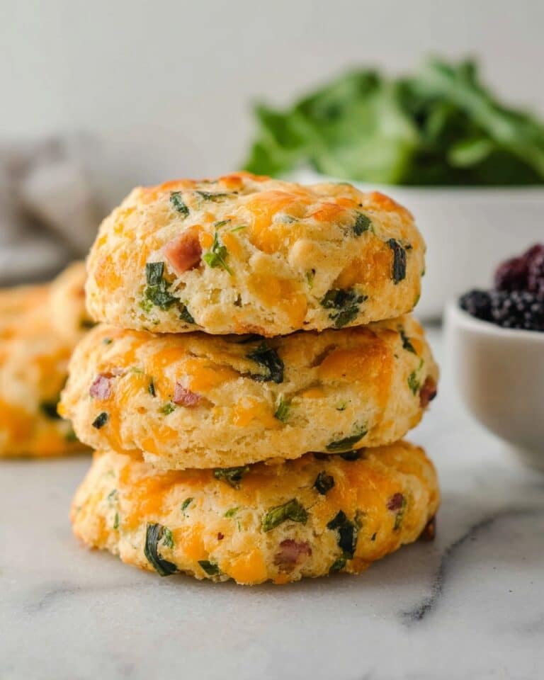 Breakfast Protein Biscuits with Ham, Cheese, and Chive or Mediterranean Sausage Variations Recipe