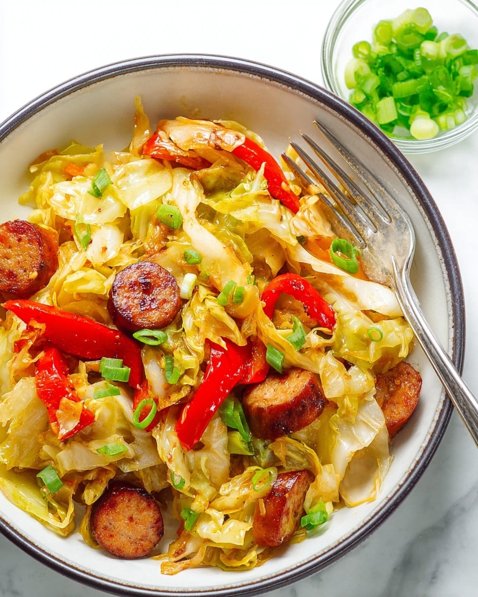 Cabbage and Sausage Skillet Recipe - Recipe Image