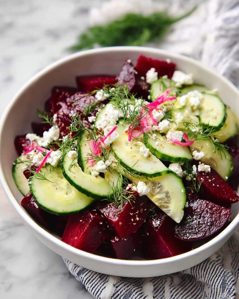 Beet Salad with Feta, Cucumbers, and Dill Recipe