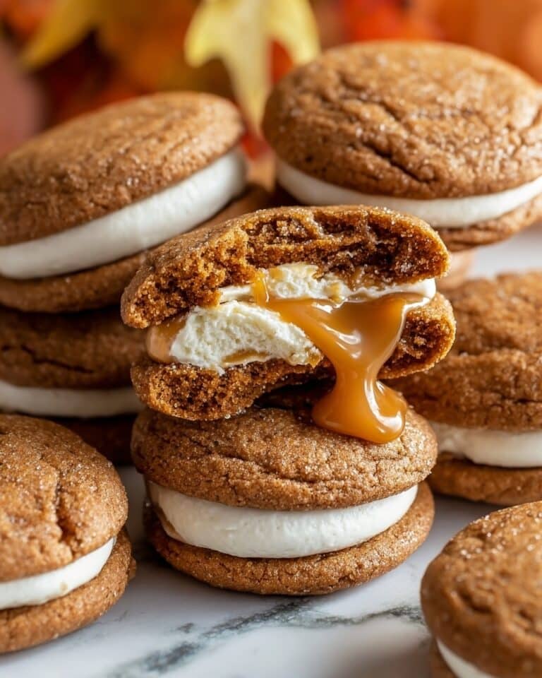 Apple Cider Whoopie Pies with Cinnamon, Nutmeg, and Caramel Filling Recipe