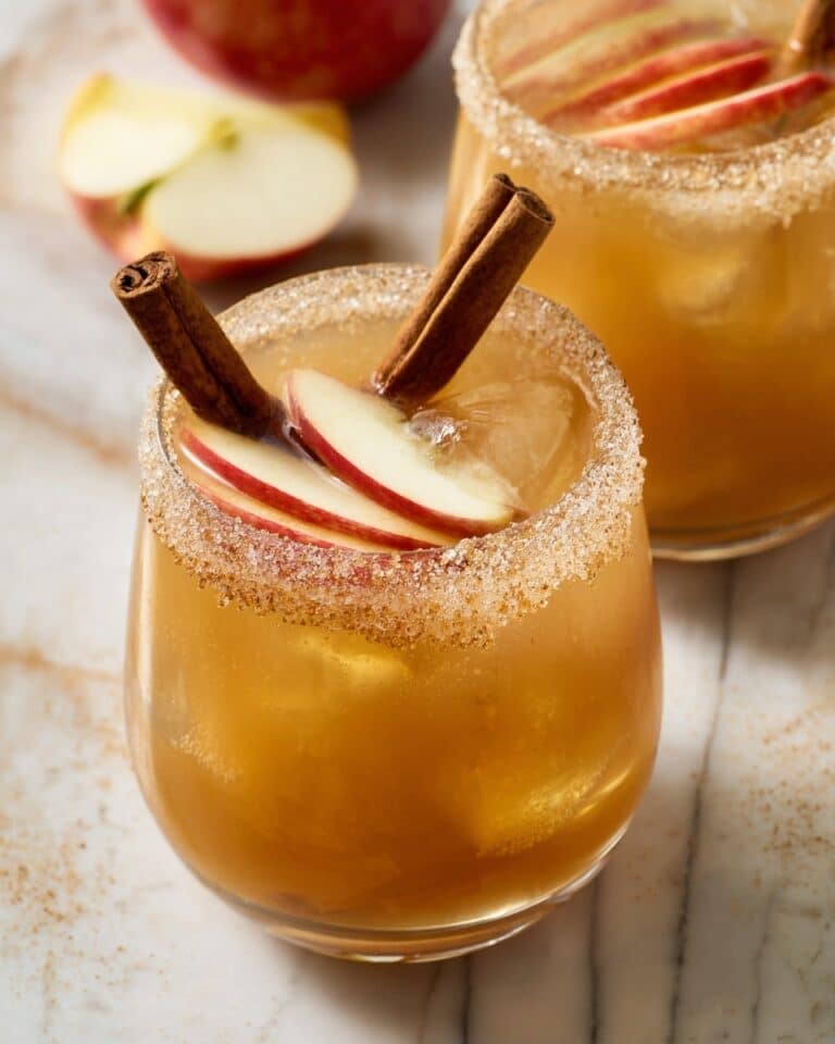 Apple Cider Margarita with Cinnamon Sugar Rims Recipe