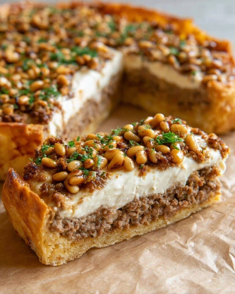Ground Beef Puff Pastry with Hummus Recipe
