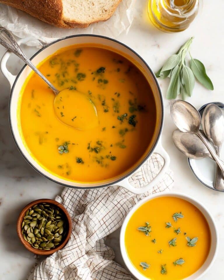 Butternut Squash Soup With Fresh Sage and Ginger Recipe