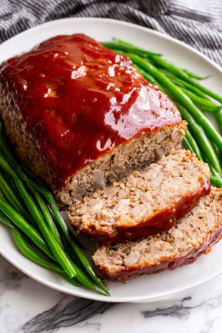 Crockpot Meatloaf with Parmesan and Sweet Ketchup Glaze Recipe