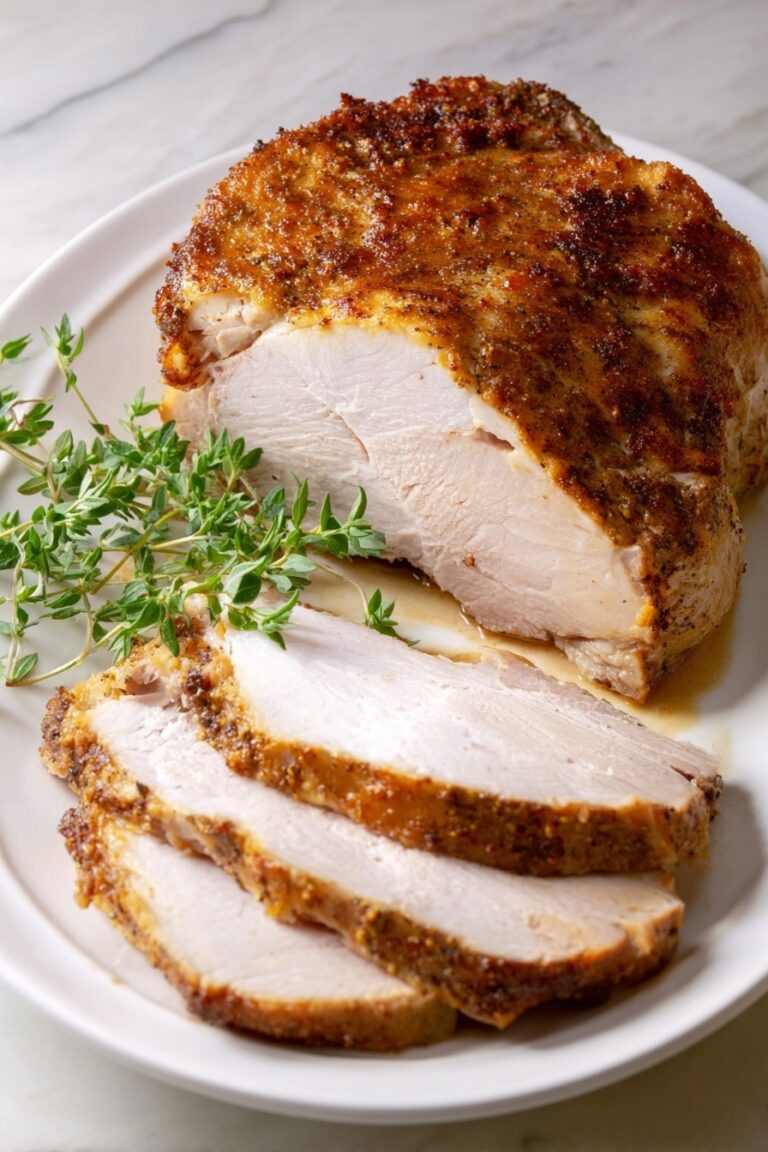 Slow Cooker Turkey Breast with Herb Seasoning and Garlic Onions Recipe