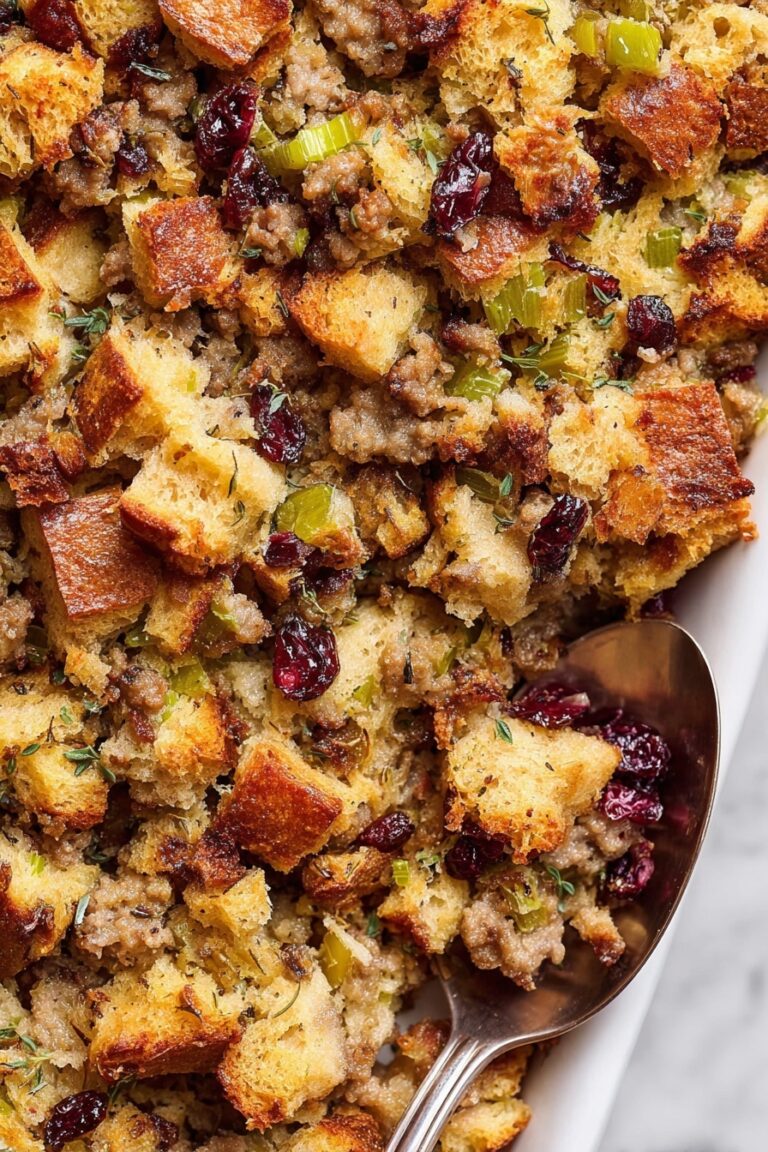 Sausage & Herbed Bread Stuffing Recipe