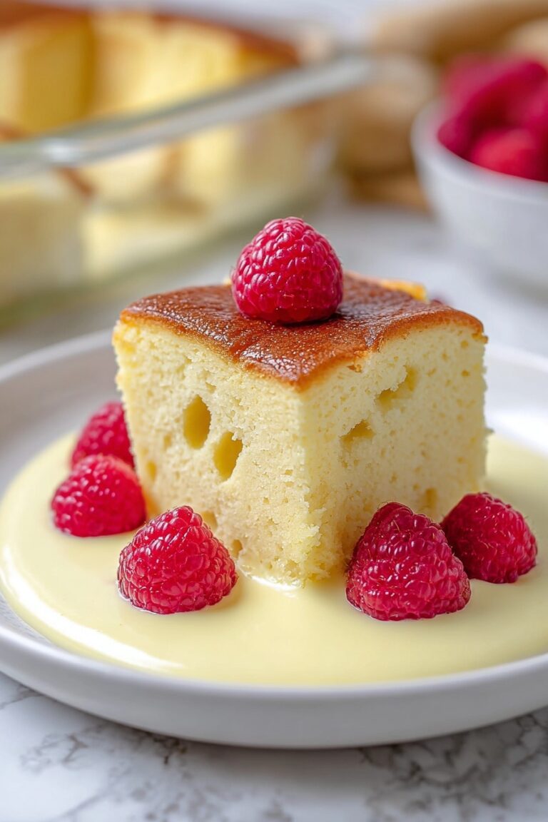 French Bread Custard Pudding with Vanilla Sauce Recipe