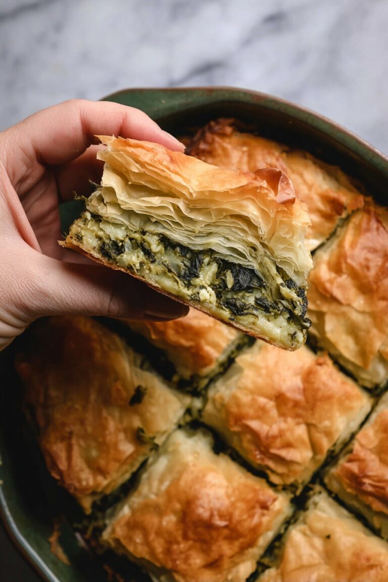 Homemade Spinach Spanakopita with Phyllo Recipe