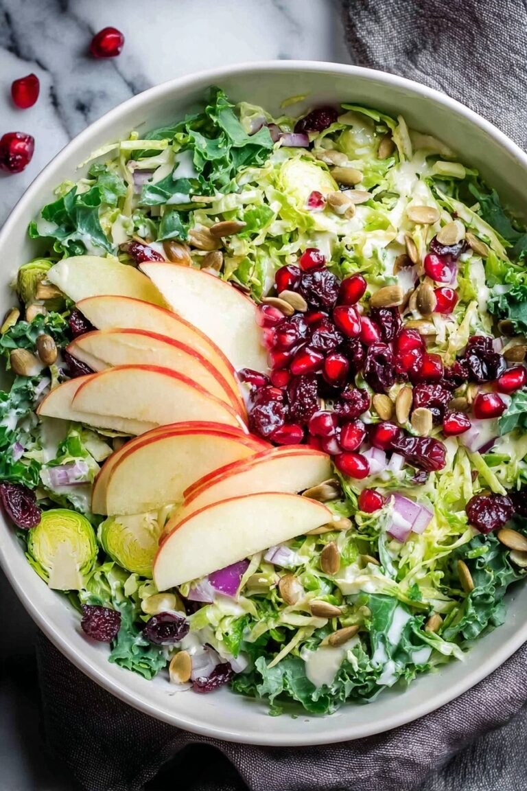Shaved Brussels Sprouts Salad with Pomegranate Recipe