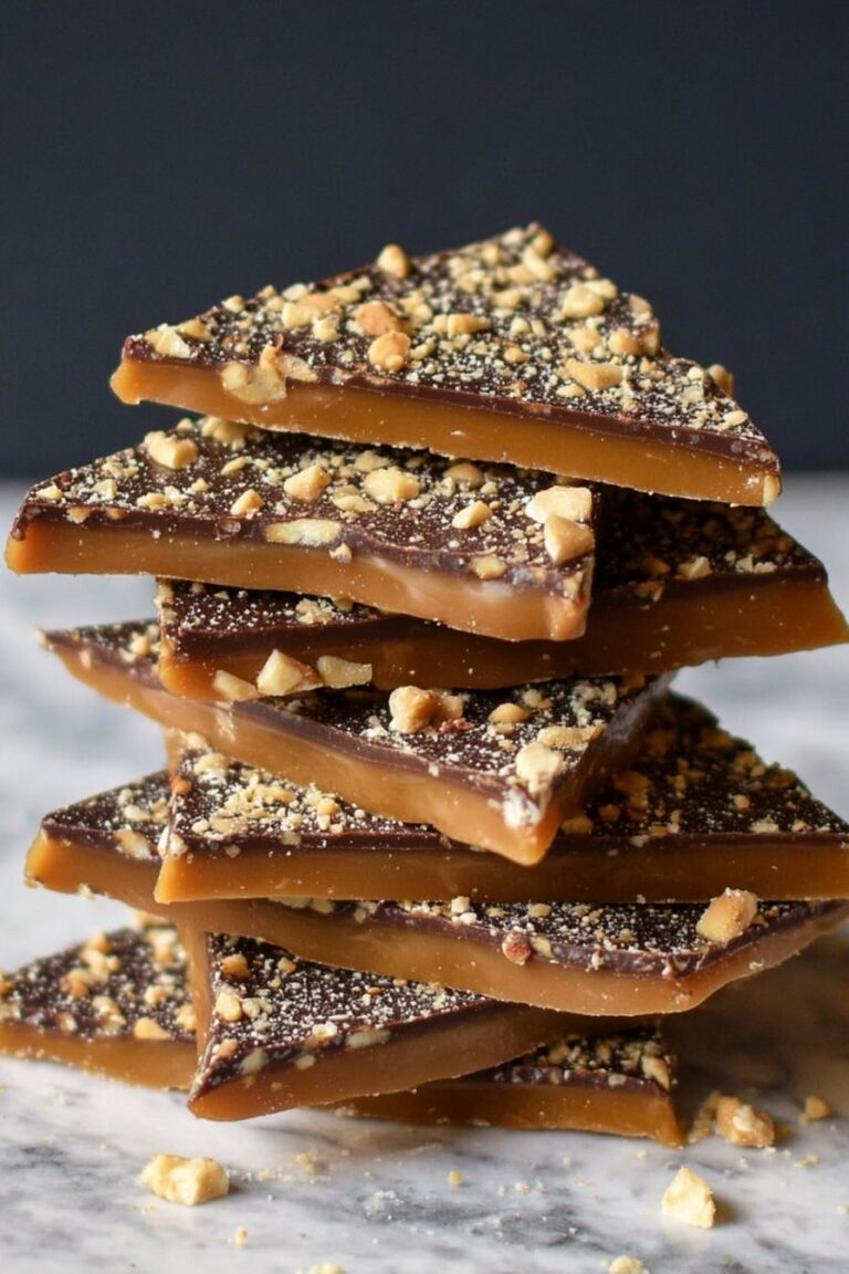 Easy English Toffee Recipe with Chocolate and Nuts Recipe