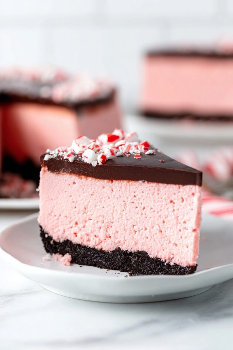 Peppermint Cheesecake with Chocolate Ganache Recipe
