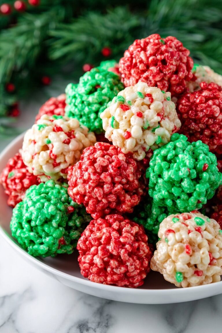 Christmas Rice Krispie Treats Bites Recipe