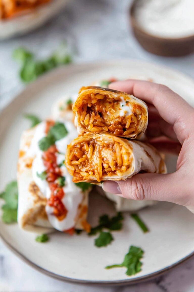Cheesy Bean and Rice Burritos Recipe