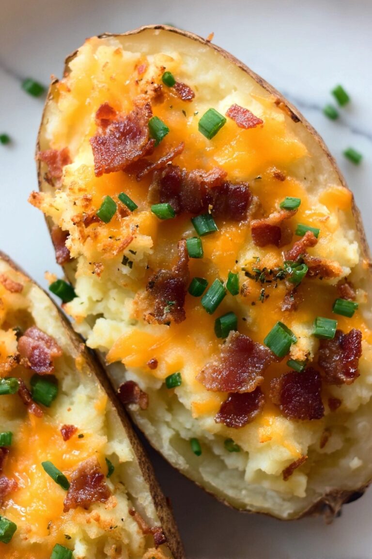 Twice Baked Bacon Parmesan Potatoes Recipe