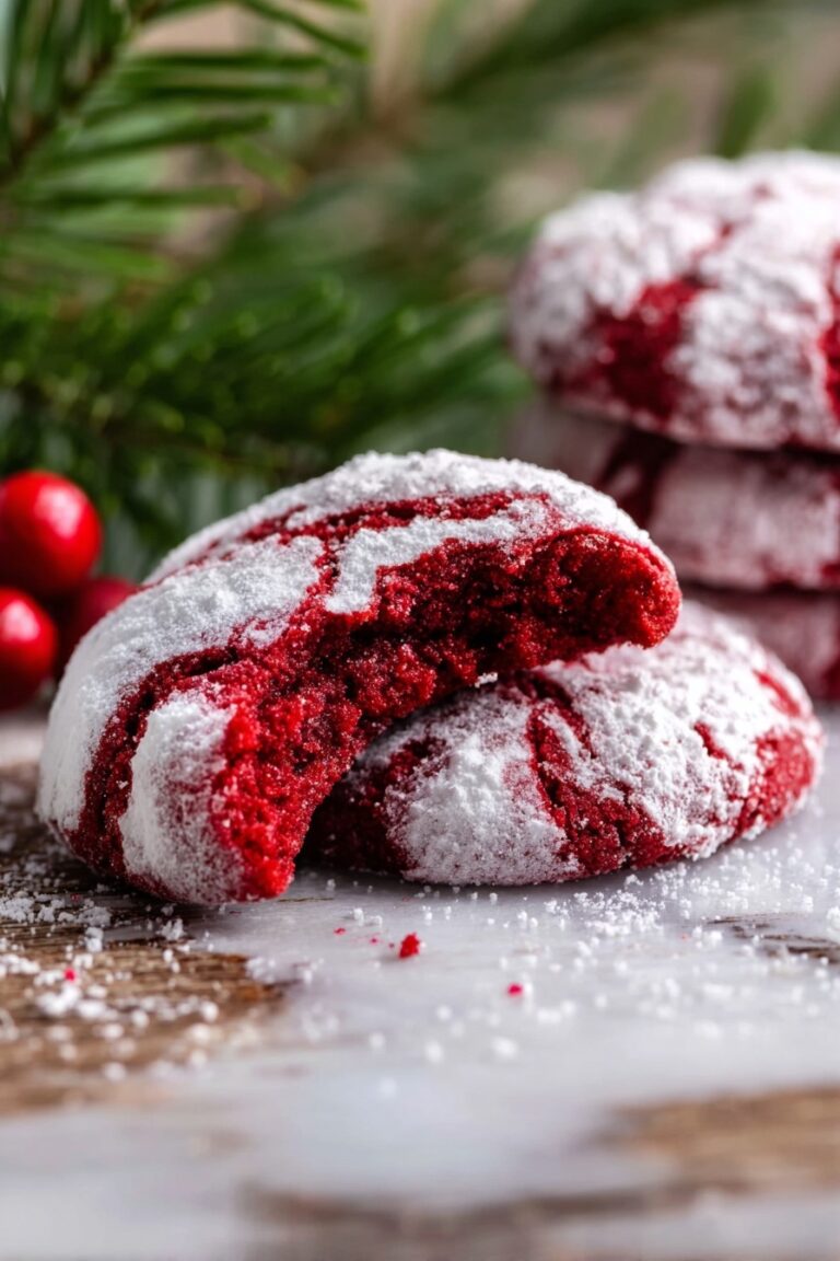 Red Velvet Crinkle Cookies Recipe
