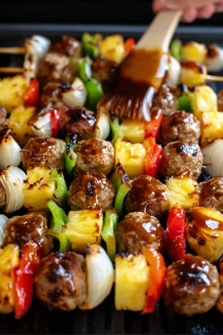 Sweet and Sour Meatball Kabobs Recipe