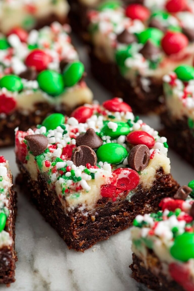 Christmas Brownie Bars with M&Ms Recipe