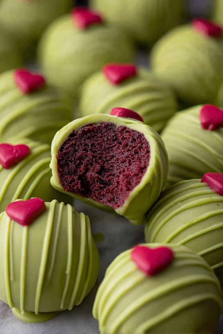 Grinch Oreo Truffles with Red Velvet Cookies Recipe