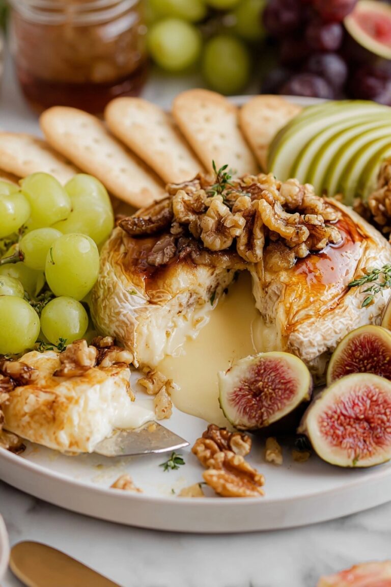 Baked Brie with Jam and Nuts Recipe