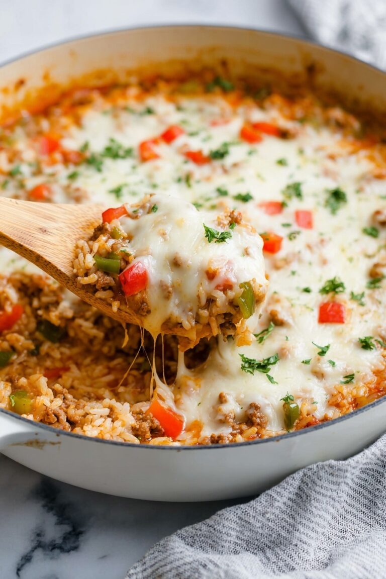 Stuffed Pepper Casserole with Sausage and Rice Recipe