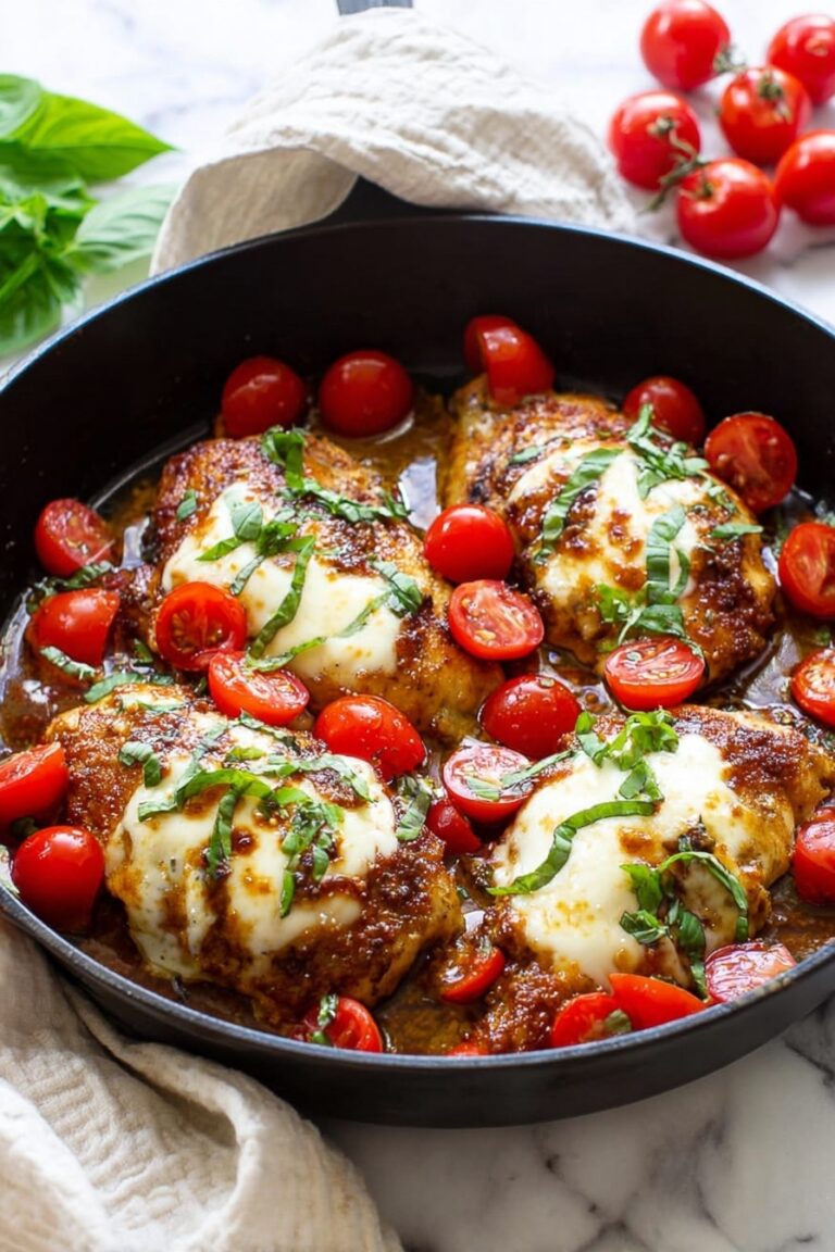 Balsamic Chicken with Tomato Mozzarella Recipe