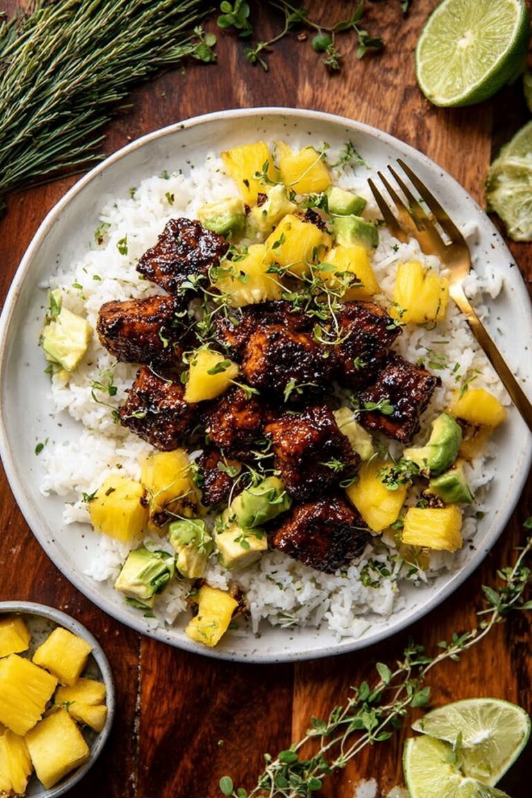 Pineapple Chicken with Coconut Rice Recipe