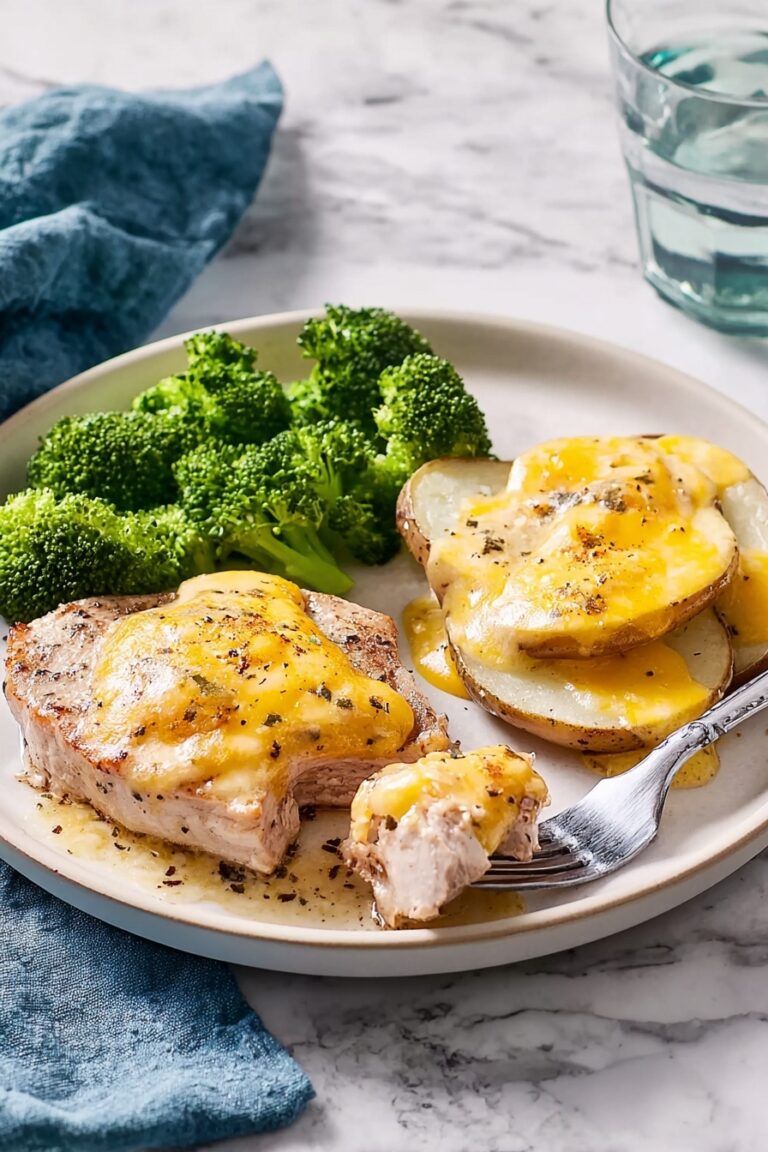 Cheesy Pork Chop and Potato Casserole Recipe