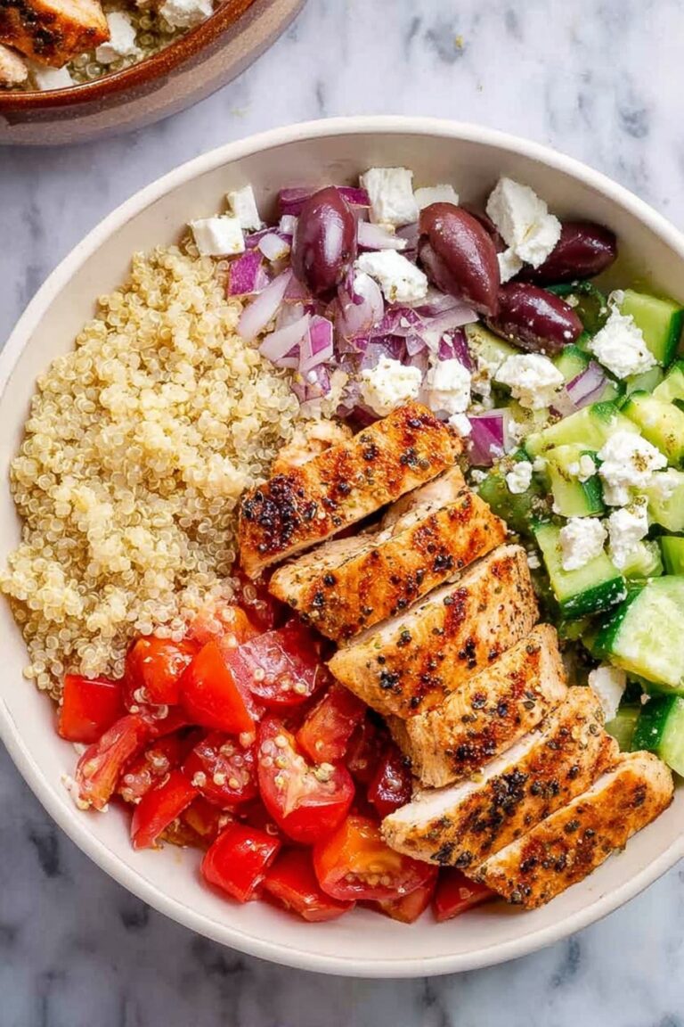 Greek Chicken Quinoa Bowl Recipe