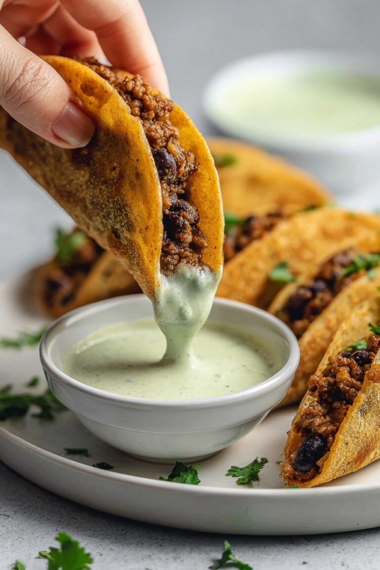 Crispy Baked Turkey Tacos with Avocado Sauce Recipe