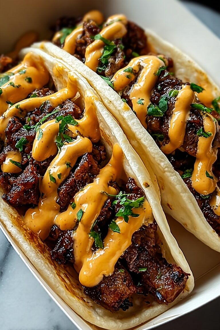 Garlic Honey BBQ Tacos Recipe