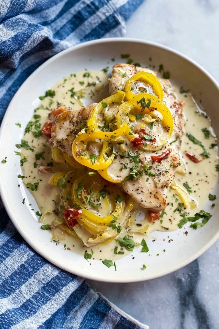 Creamy Pepperoncini Chicken Skillet Recipe