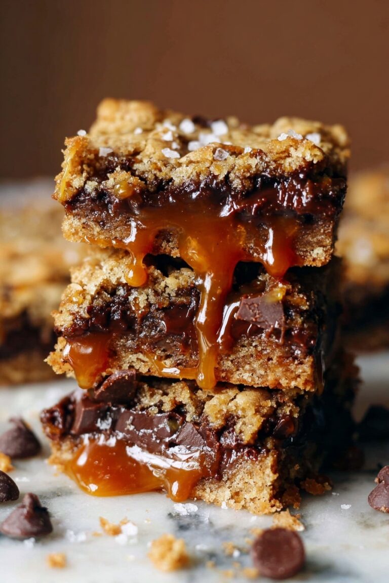 Salted Caramel Chocolate Chip Oat Bars Recipe