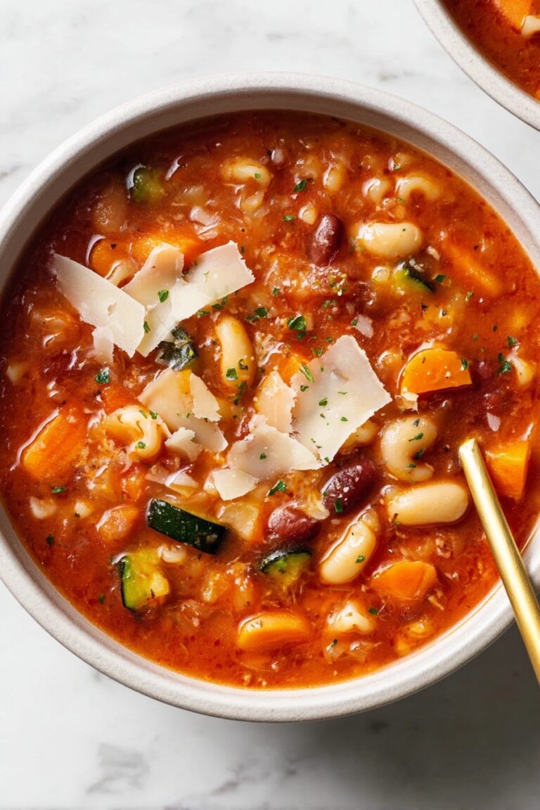 Easy Vegetarian Minestrone Soup Recipe