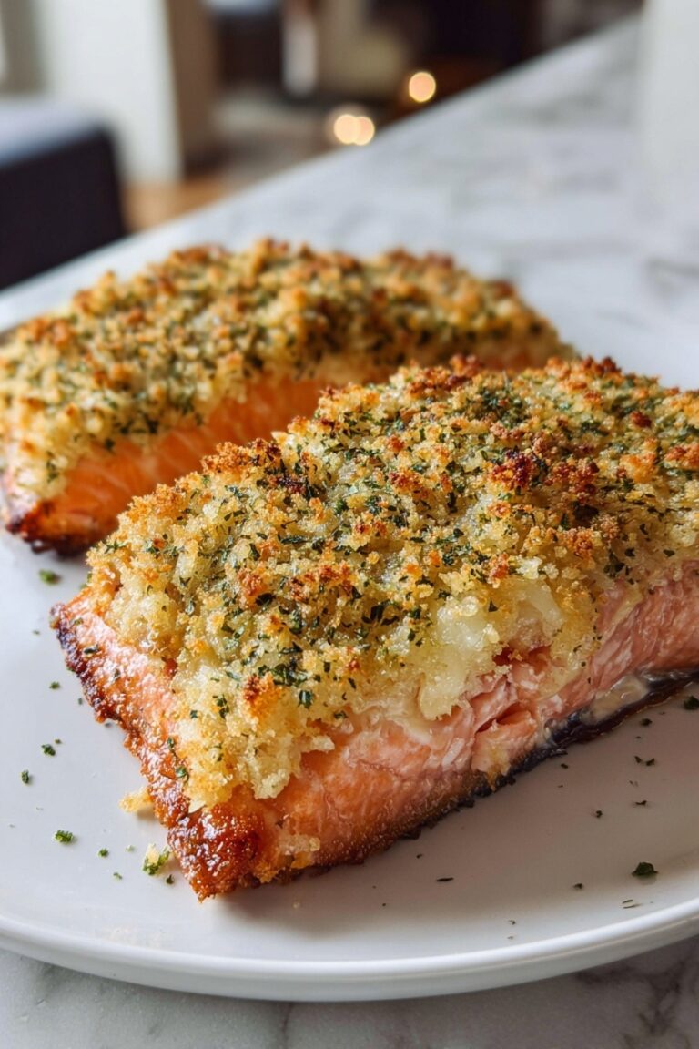 Crispy Parmesan Baked Salmon Recipe