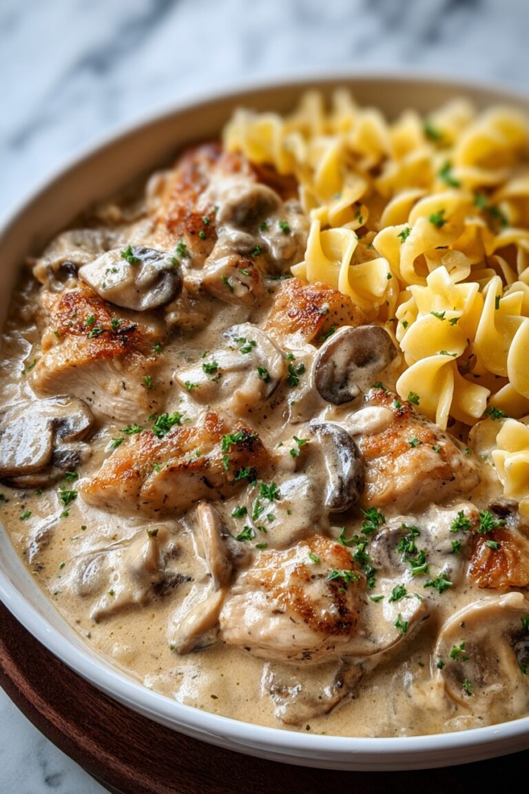 Creamy Chicken Mushroom Stroganoff Recipe