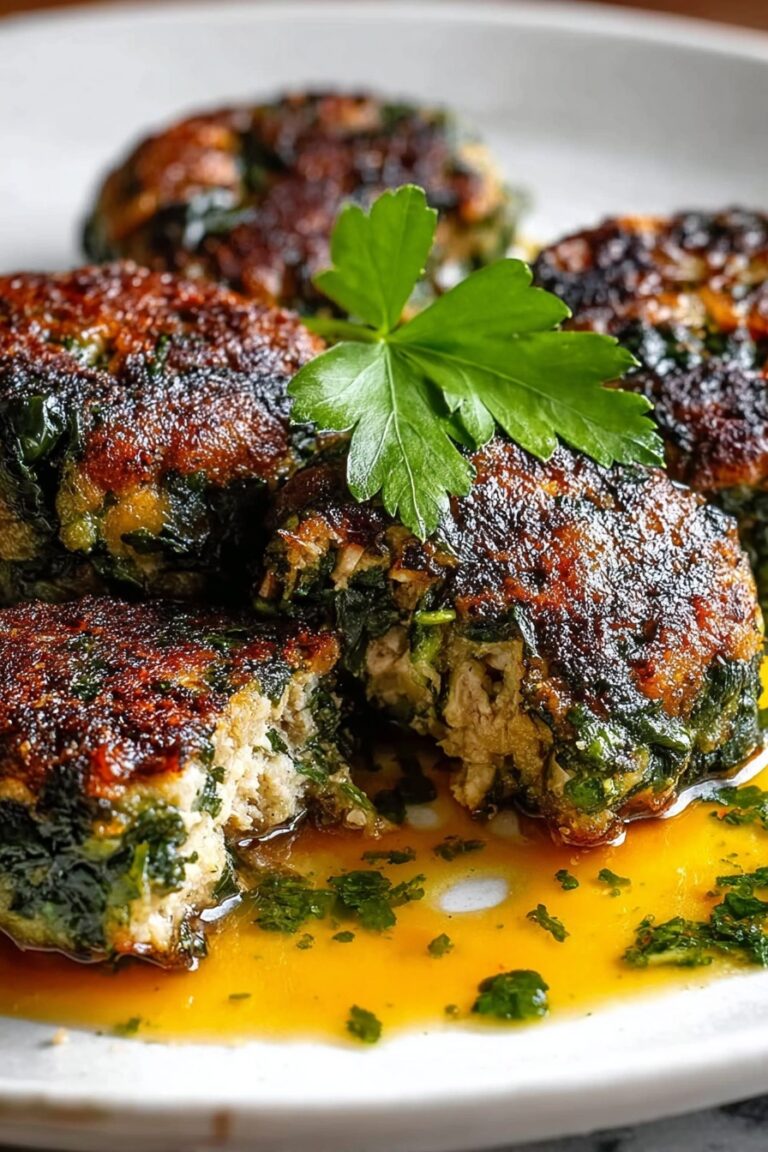 Spinach Garlic Meatballs Recipe