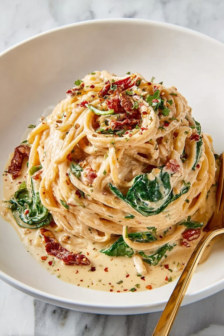 Spinach and Sun-Dried Tomato Linguine Recipe