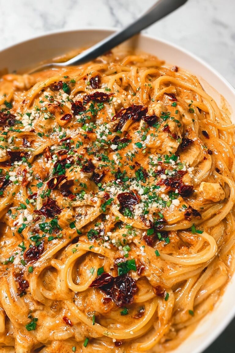 Caramelized Onion Pasta with Chili Oil Recipe